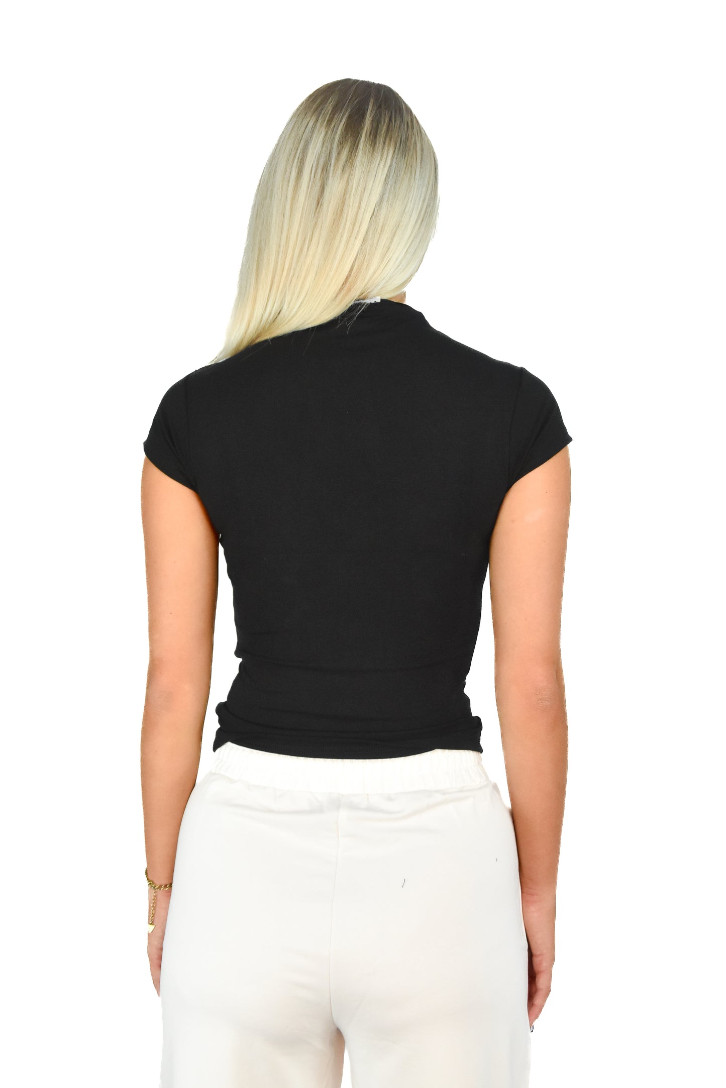 Short Sleeve Lounge Top - Black