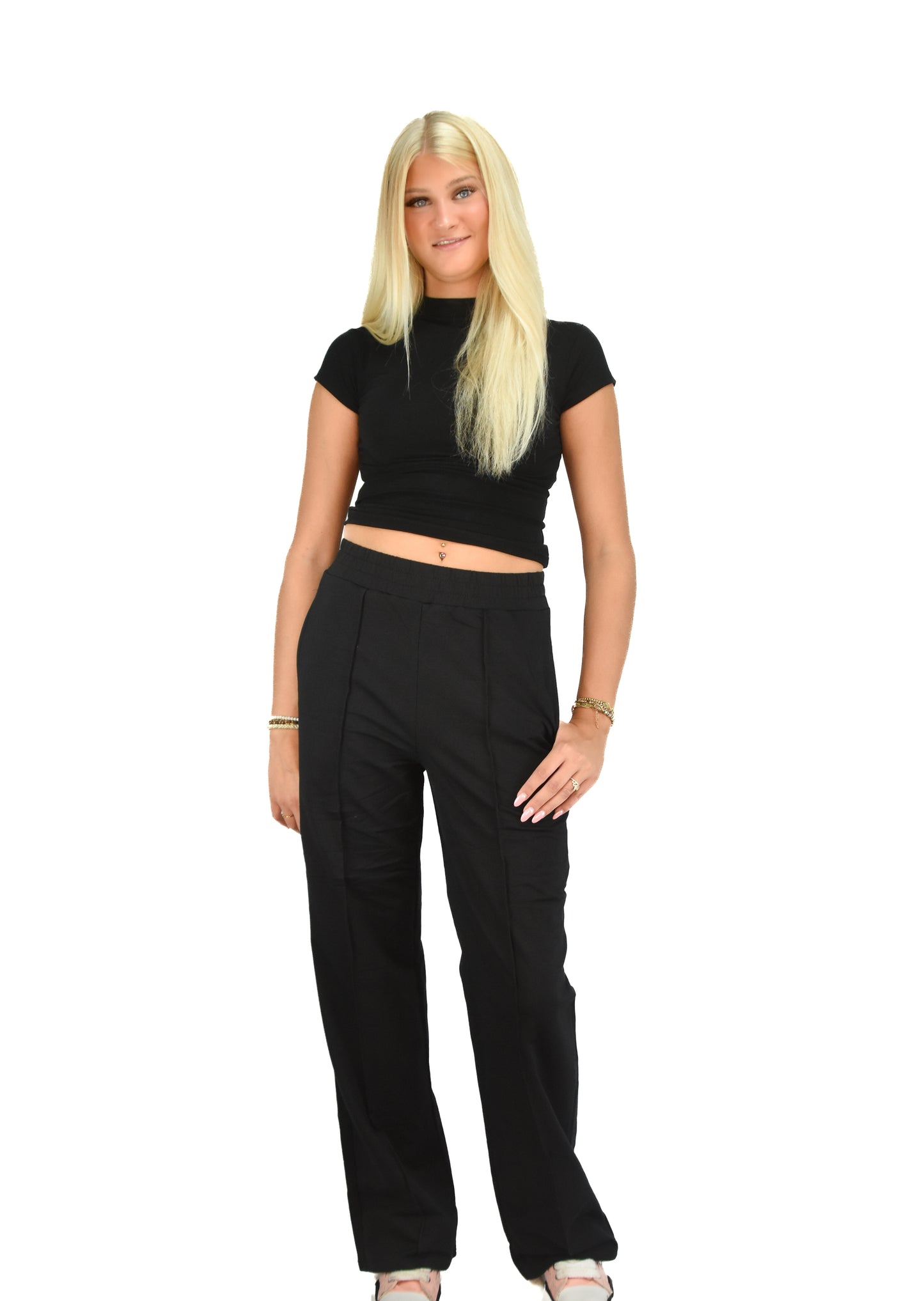 Straight Jogging Pants - Black