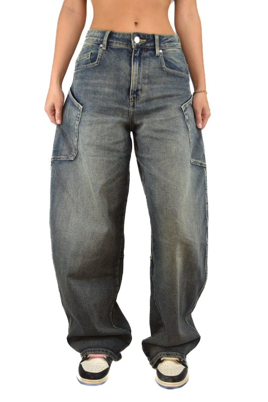 Sage Balloon Jeans