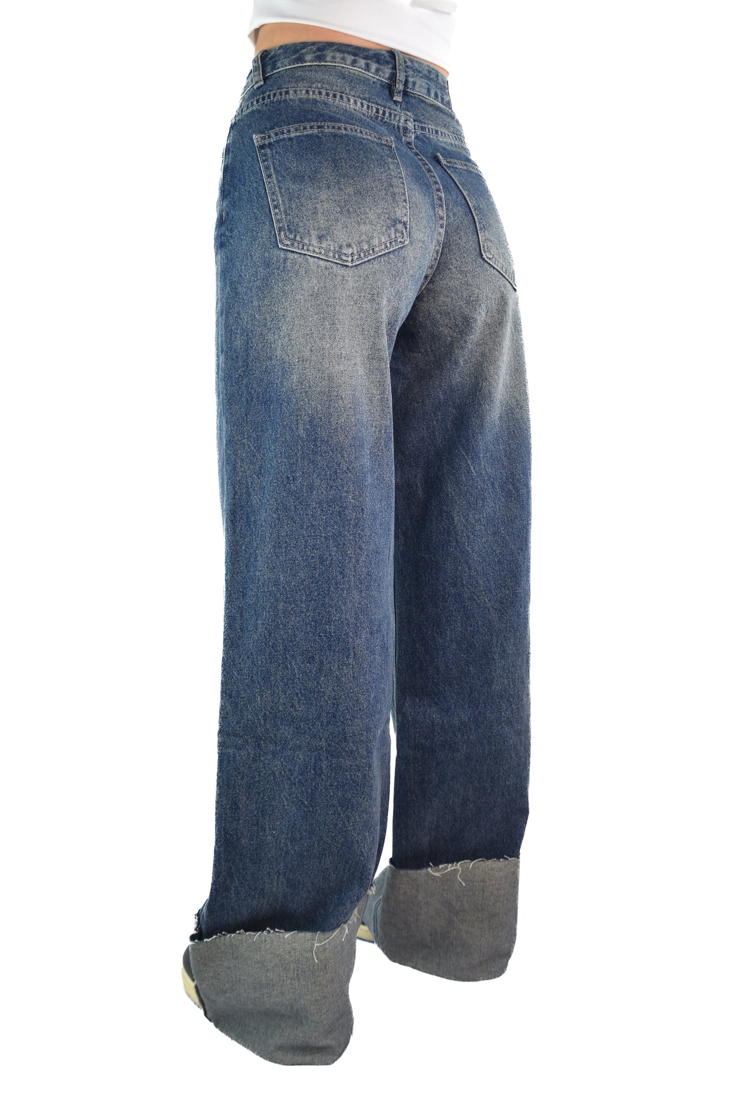 Straight Folded Jeans