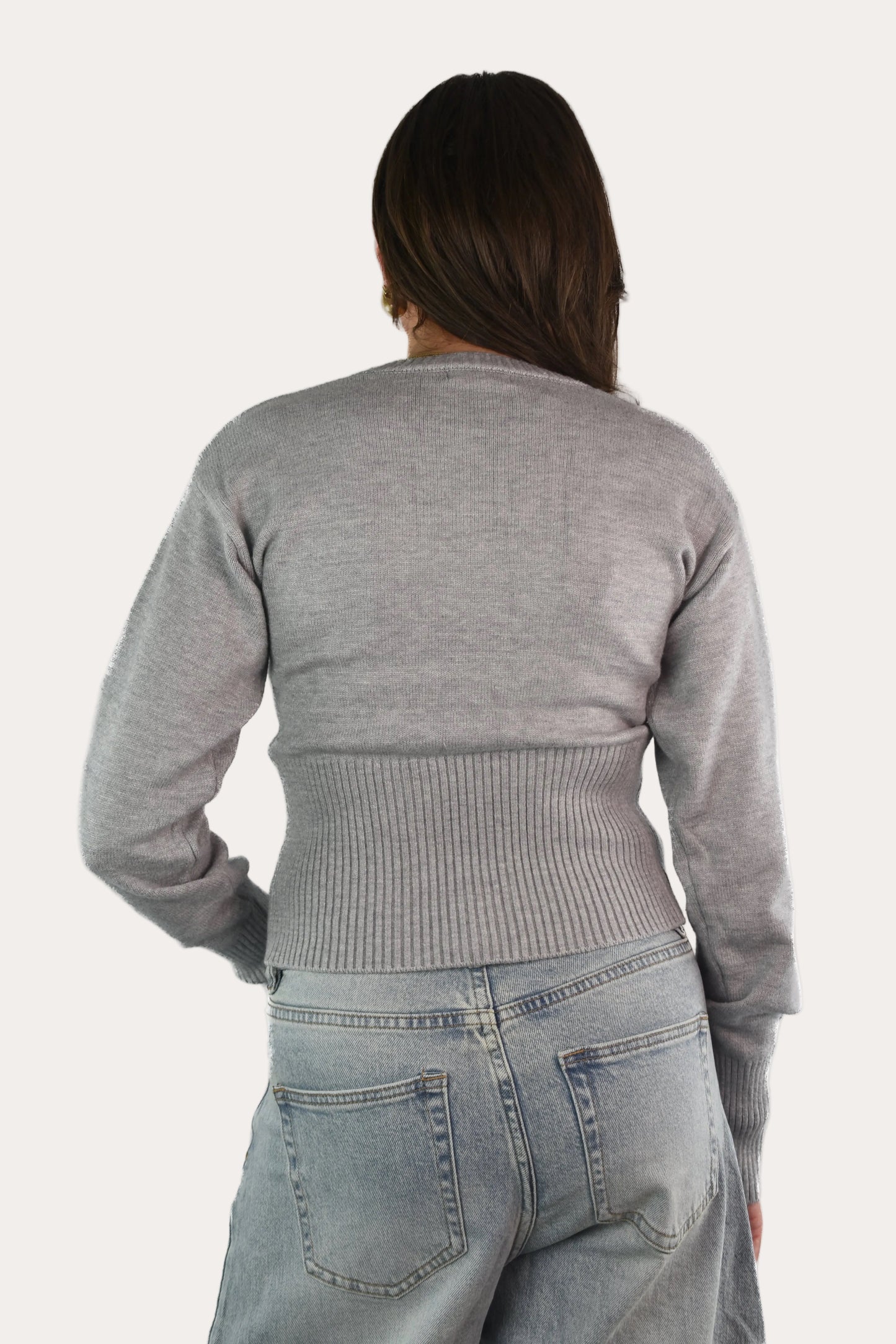 Cozy Knit Cardigan - Grey