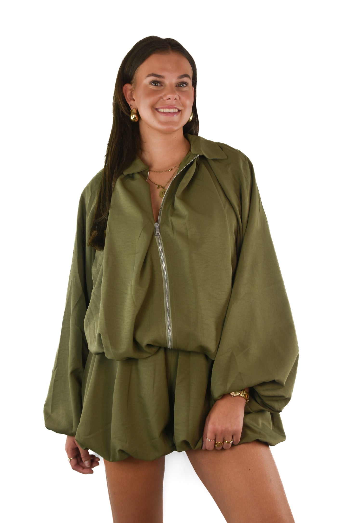Paris Balloon Jacket - Green