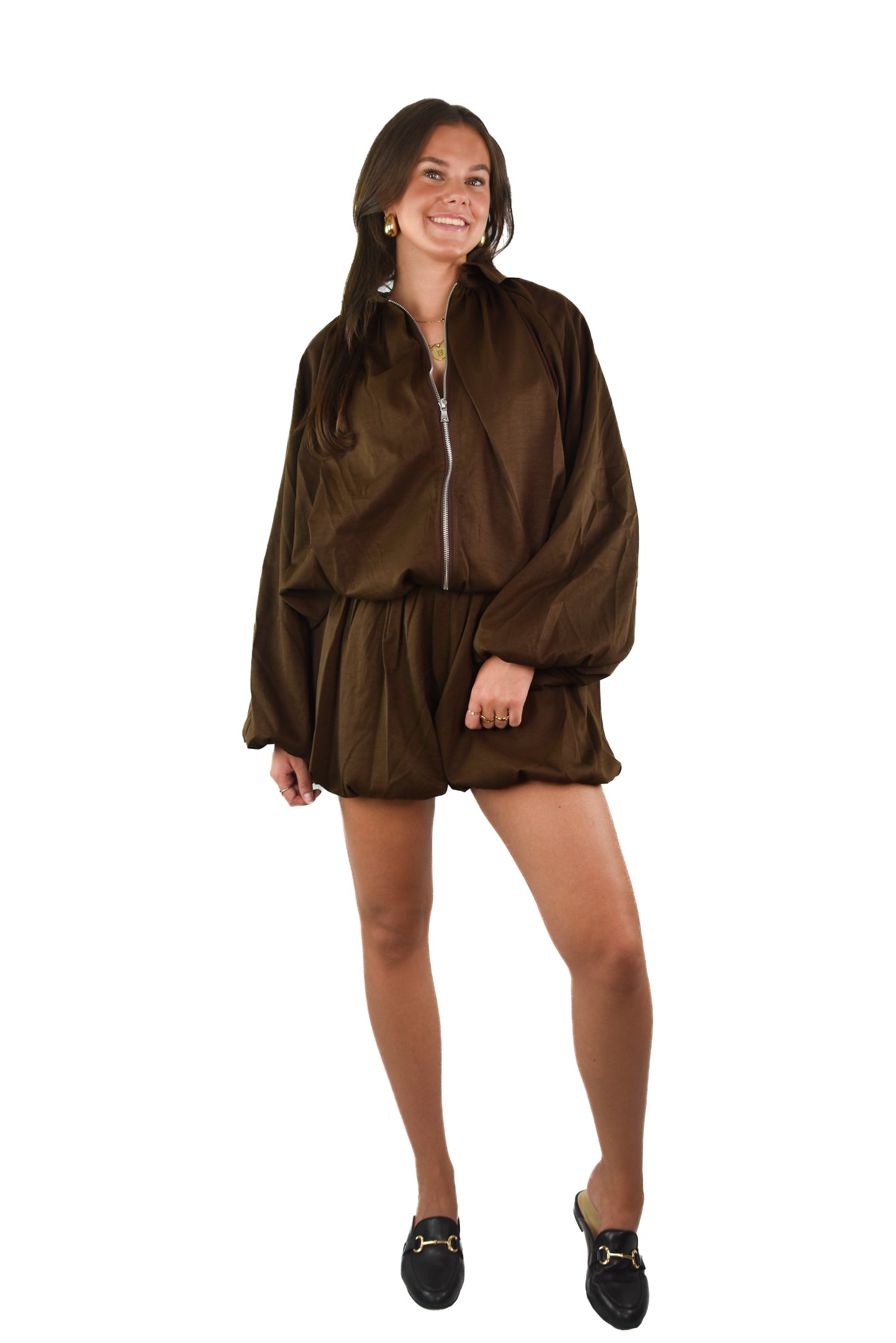 Paris Balloon Jacket - Brown