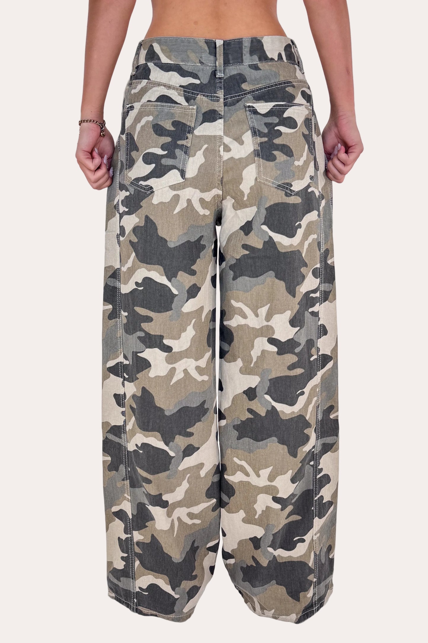 Wide Leg Camo Pants