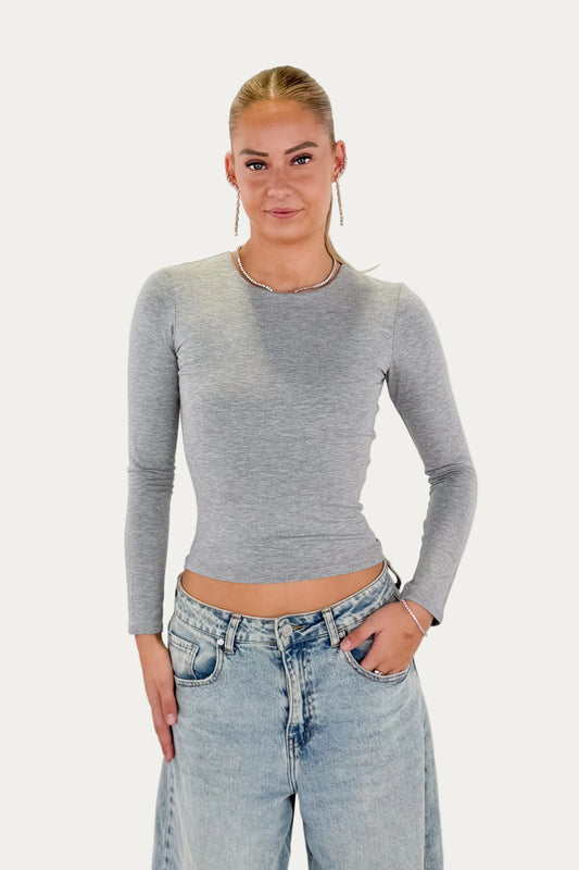 Basic Longsleeve Top - Grey
