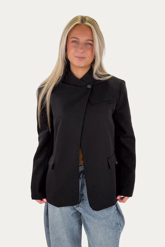 Split Blazer - Black