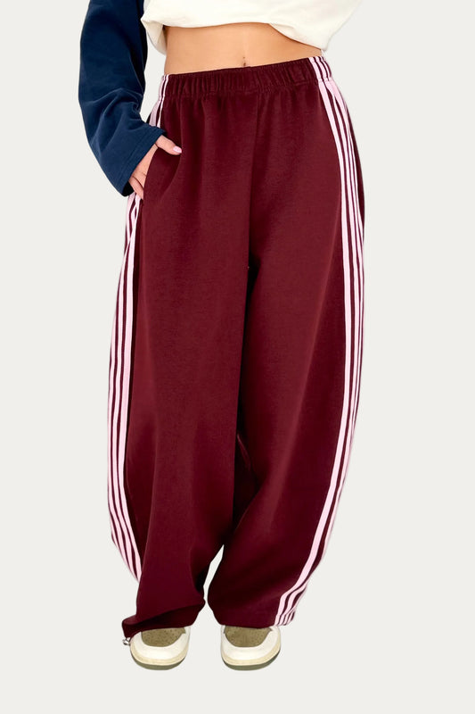 Striped Jogger - Bordeaux