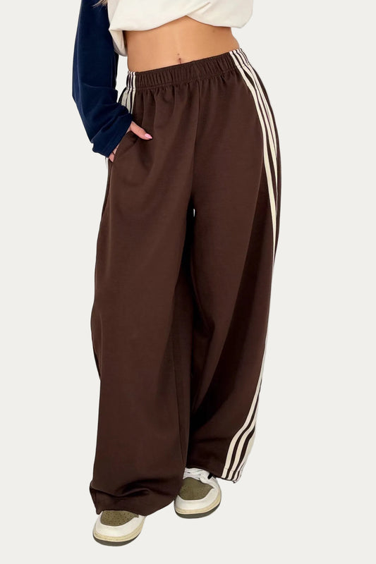 Striped Jogger - Brown