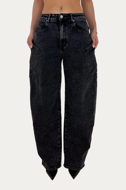 Sage Balloon Jeans - Black
