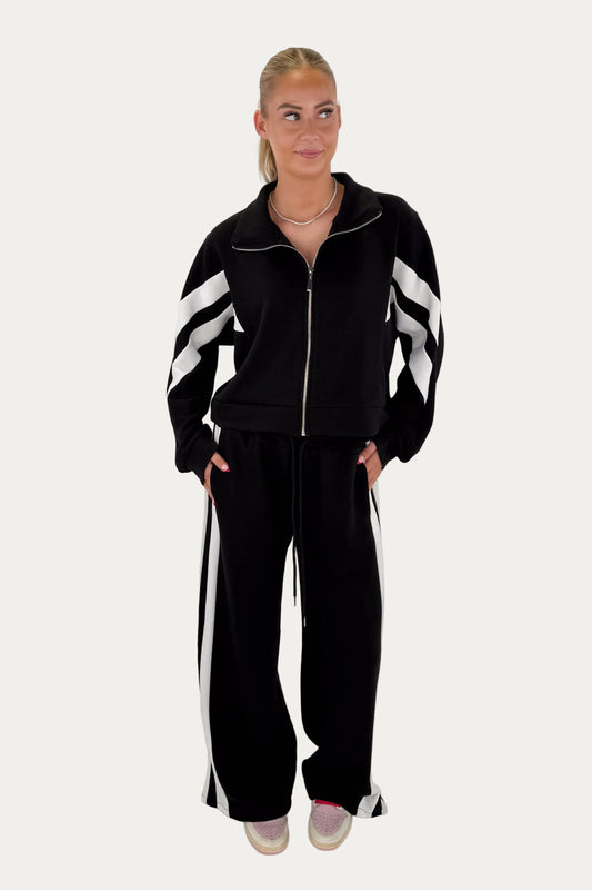 Striped Tracksuit - Black