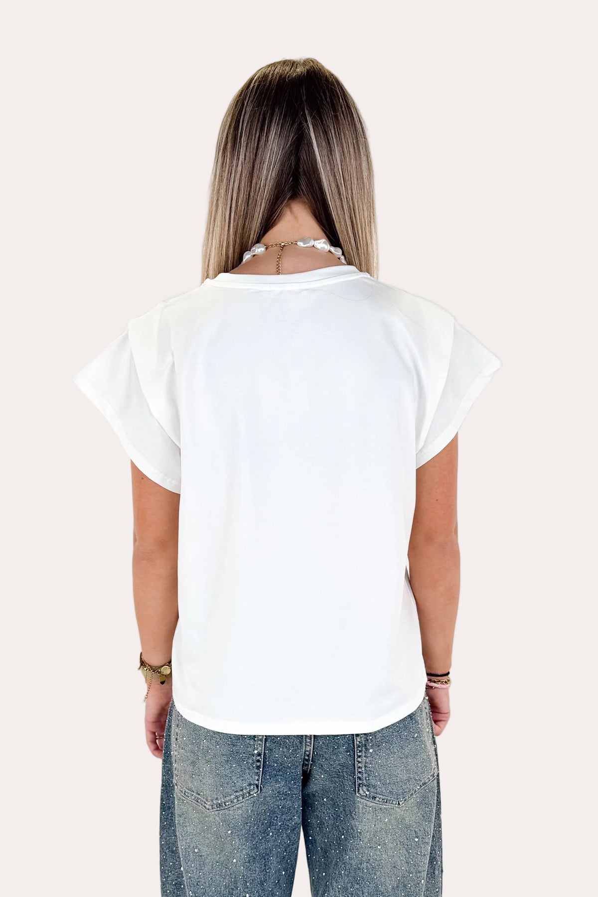 Basic Folded Tee - White