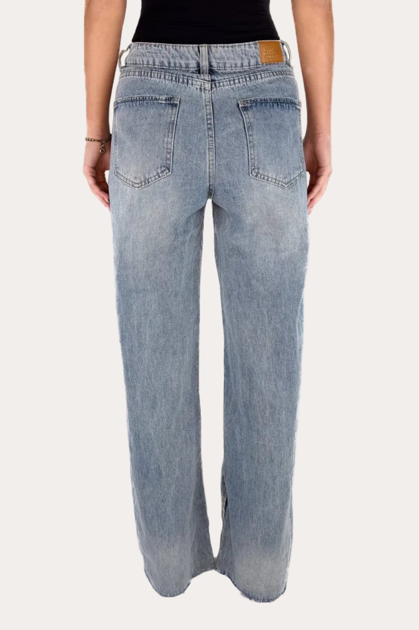 Double Waist Wide Leg Jeans