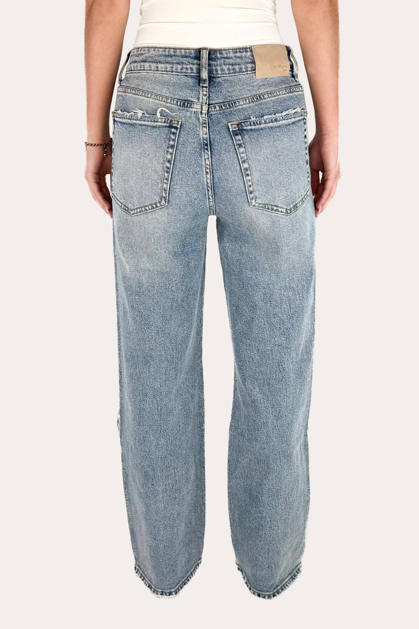 Ripped Ocean Wide Leg Jeans