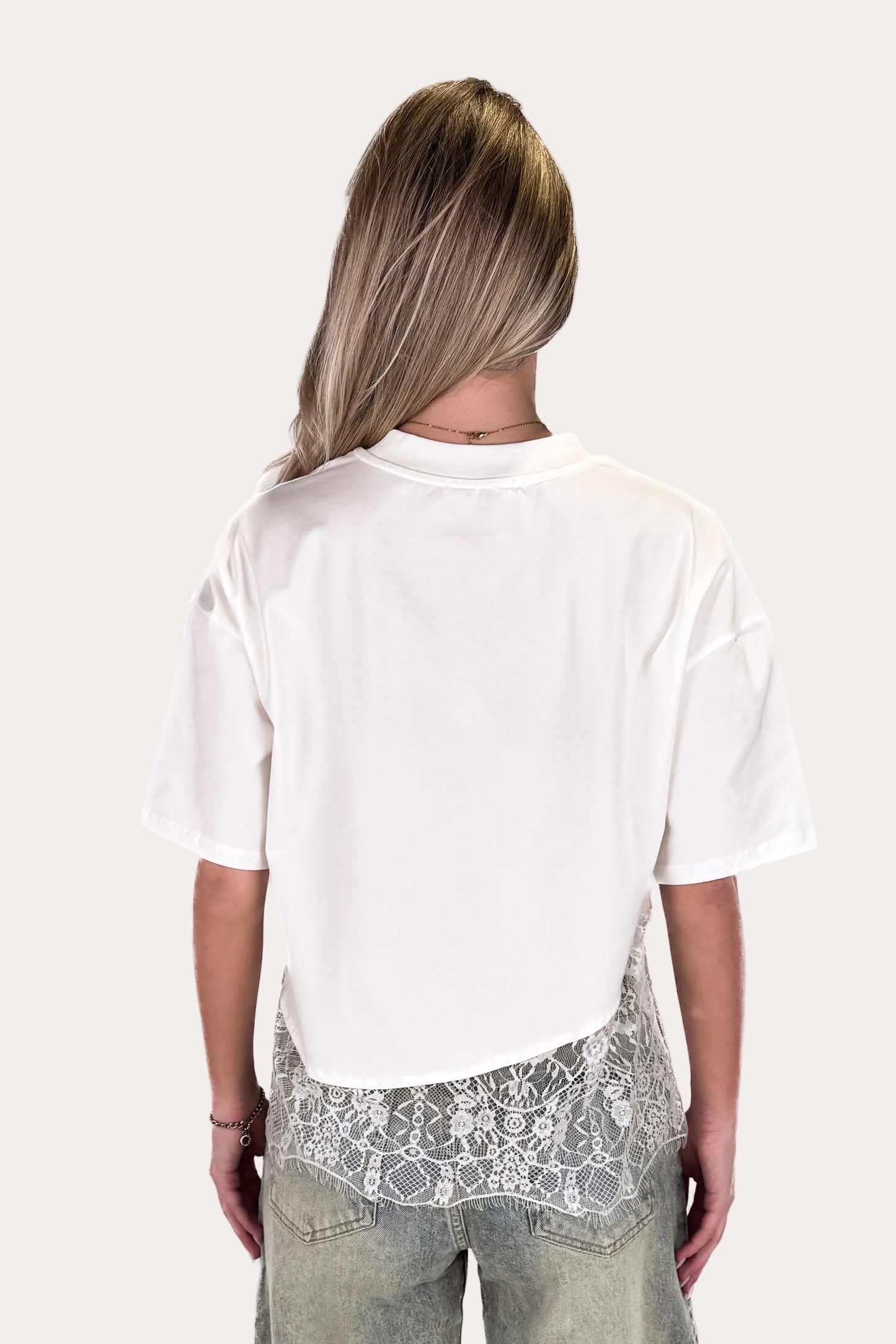 Lace Tee - White
