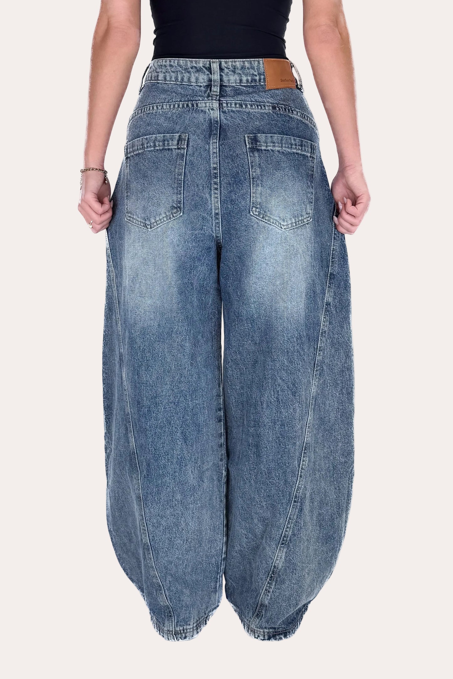 Barrel Jeans - Dark Blue