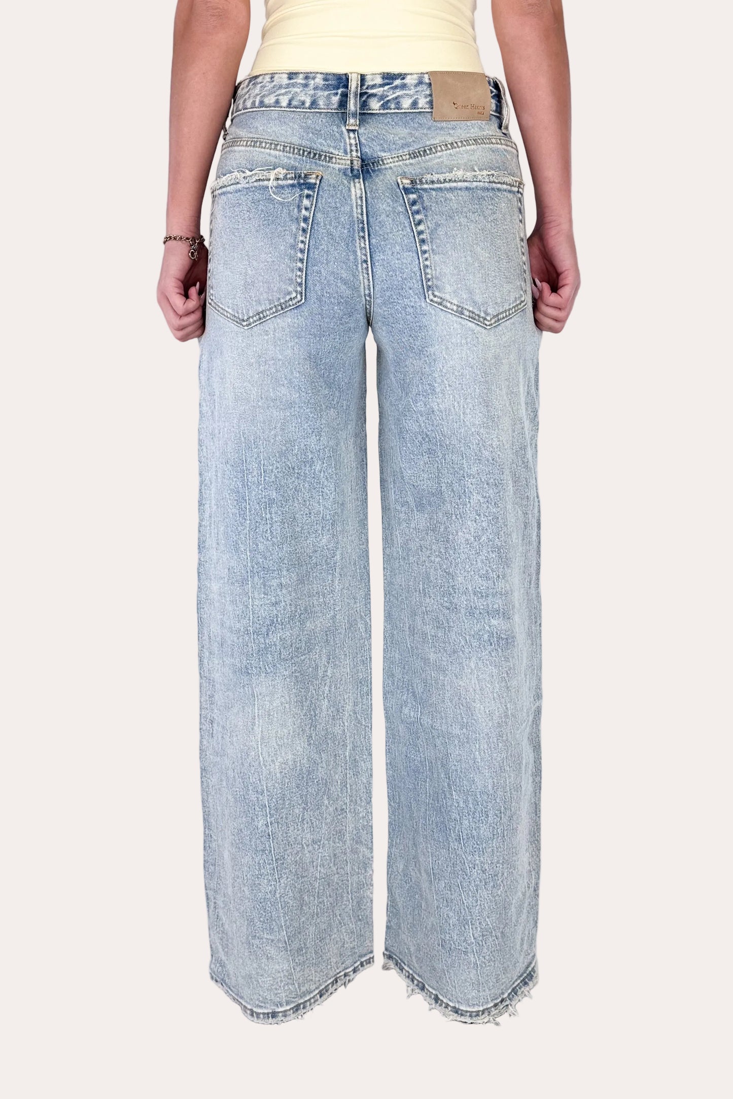 Folded Wide Leg Jeans