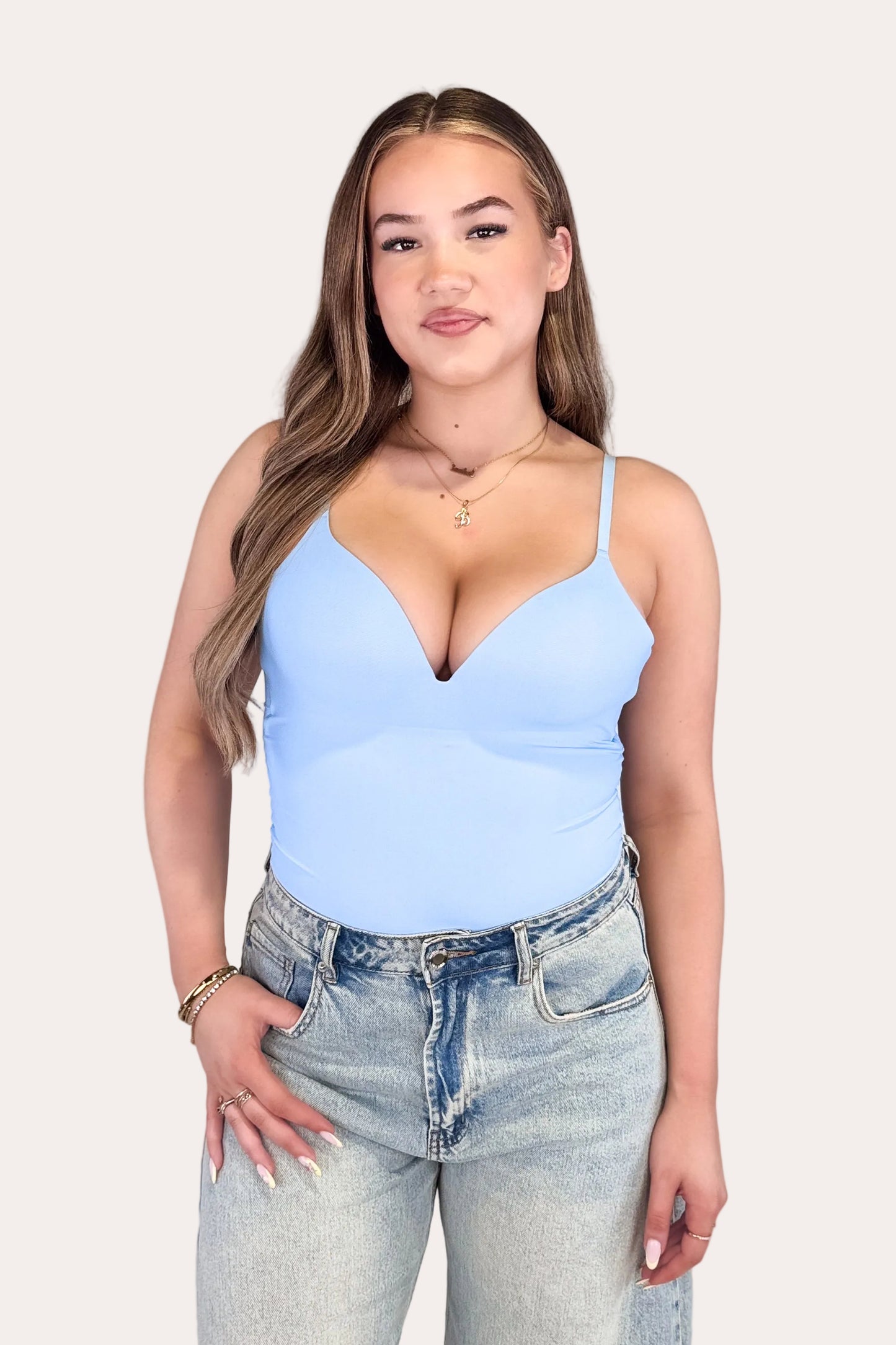 V-neck Body - Sky Blue