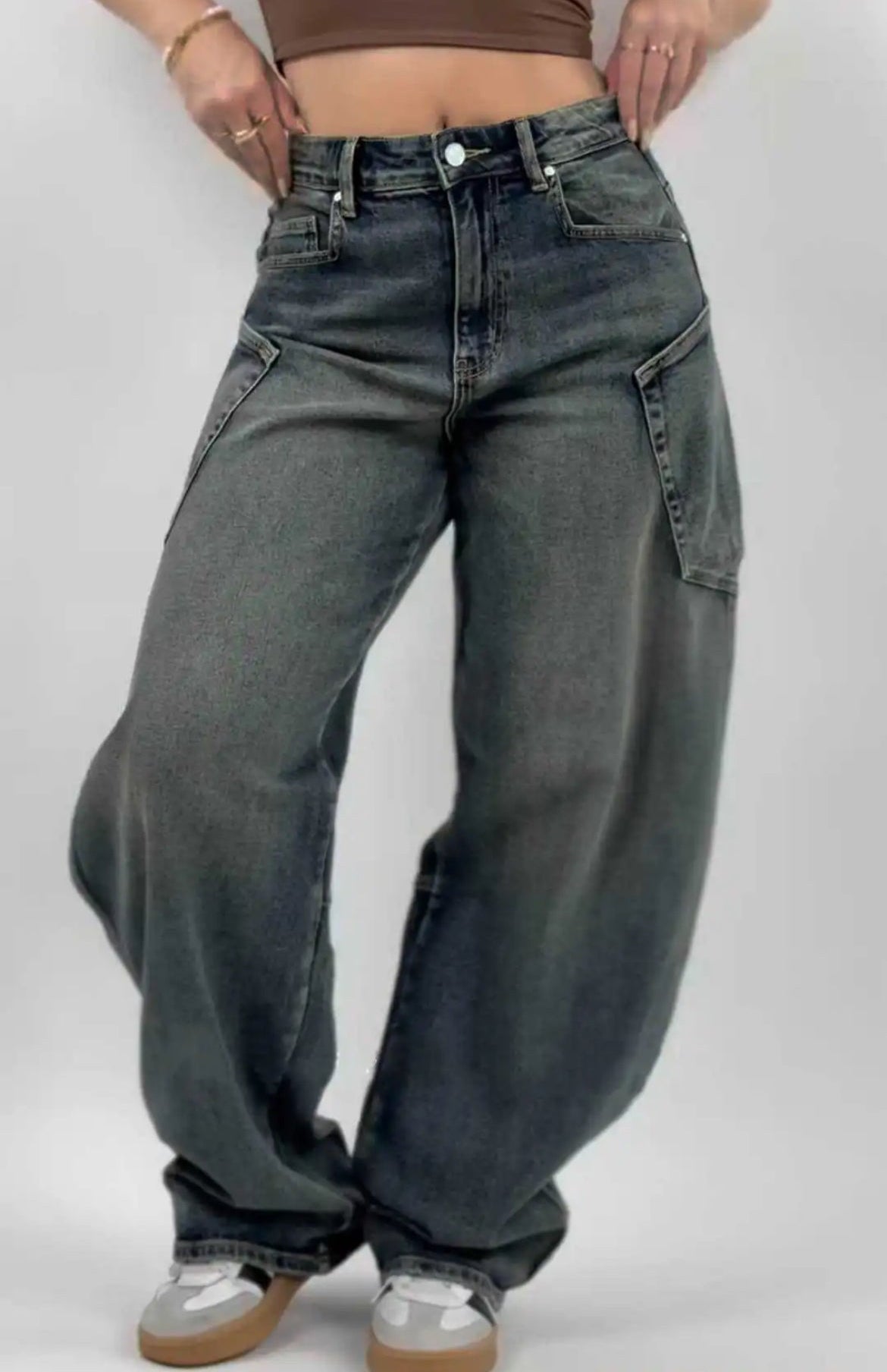 Sage Balloon Jeans