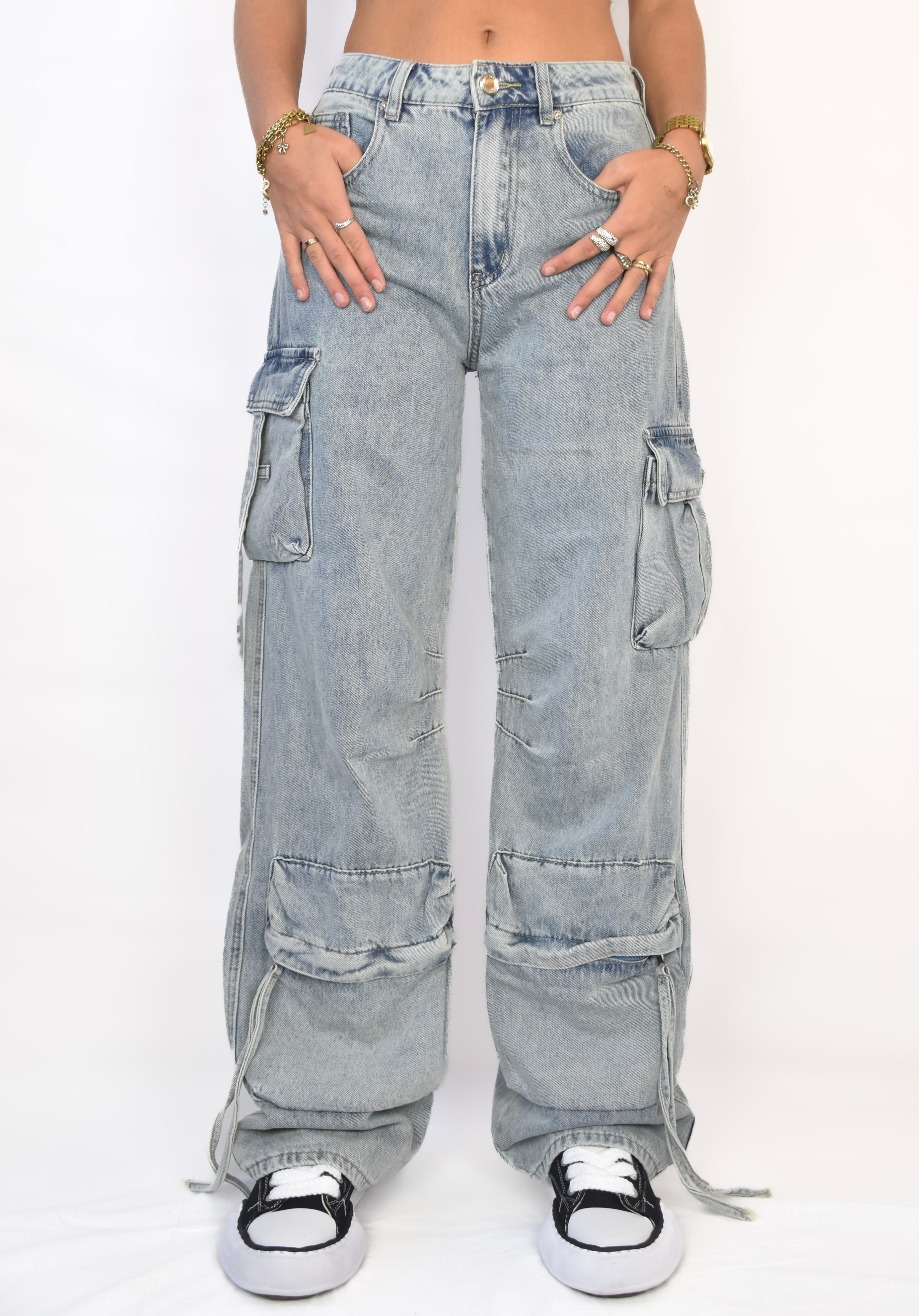 Blue Wash Pocket Cargo