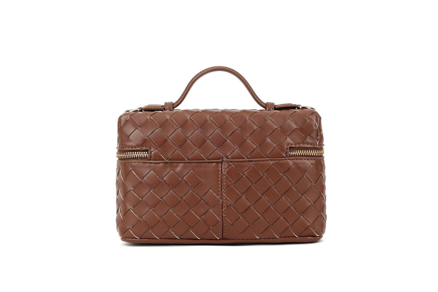 Woven Box Bag - Brown