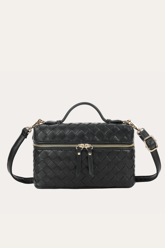 Woven Box Bag - Black