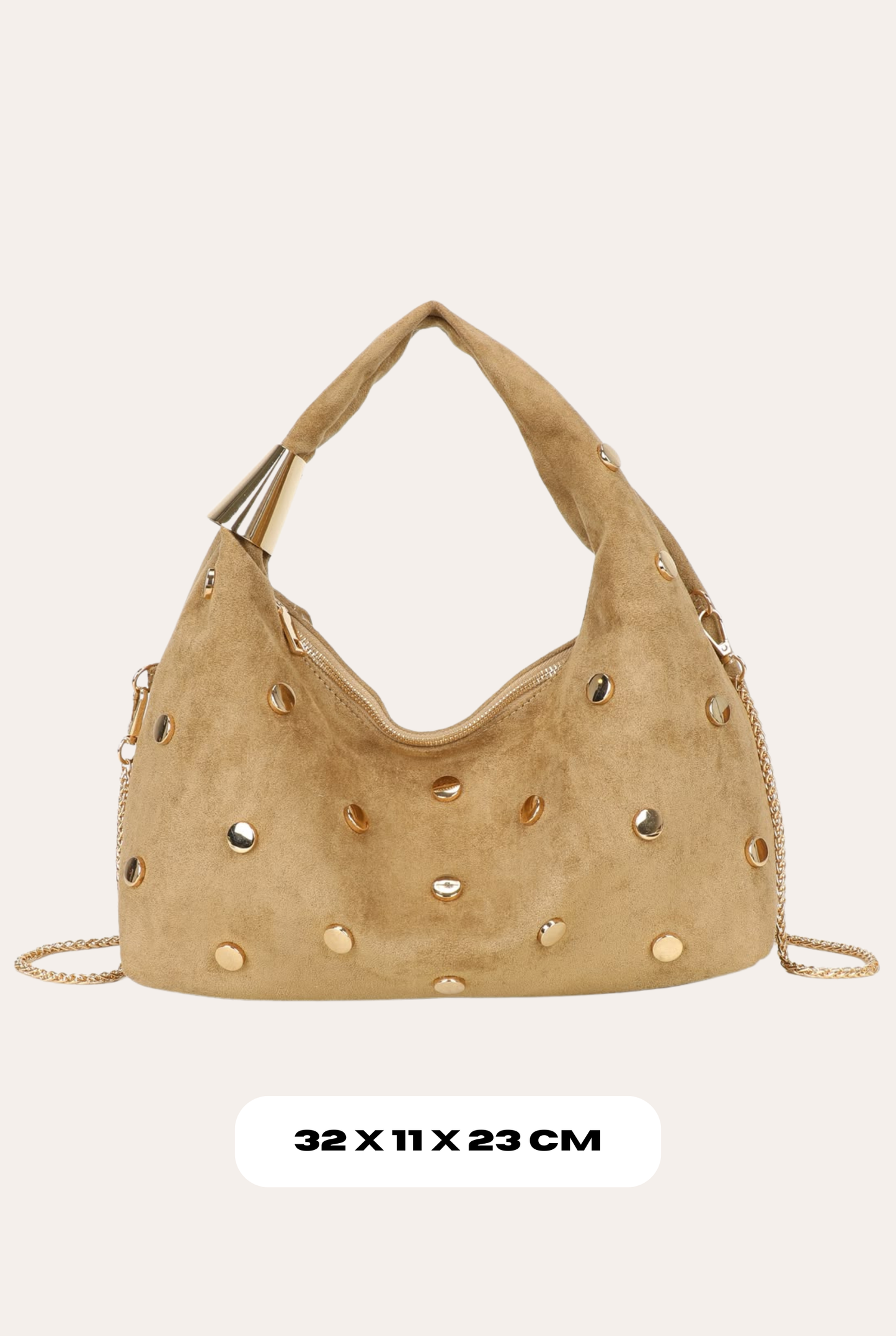Studded Bag - Beige