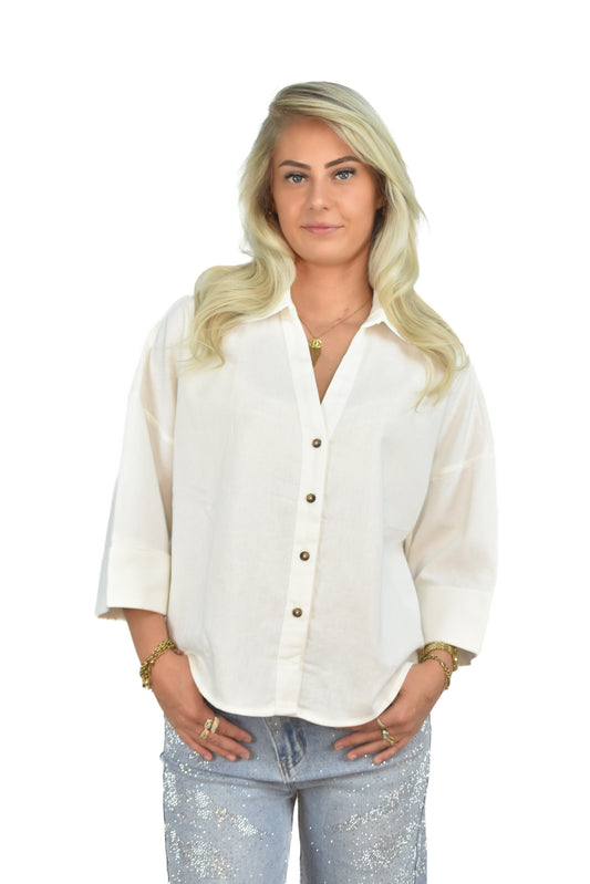 Tess Linnen Blouse White