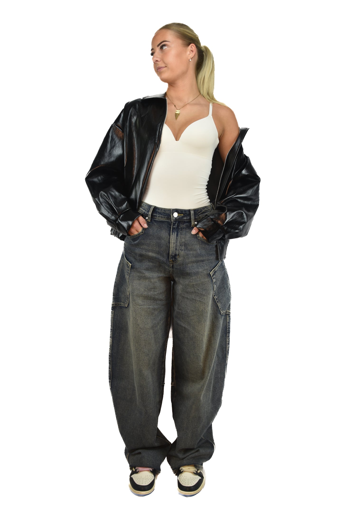 Sage Balloon Jeans