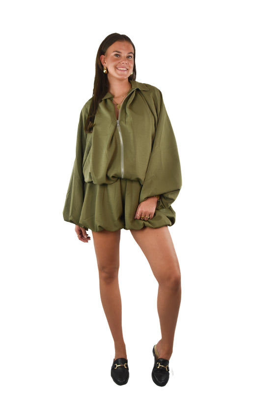 Paris Balloon Skirt - Green