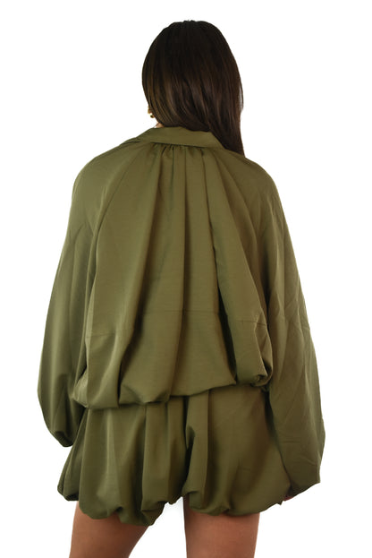 Paris Balloon Skirt - Green