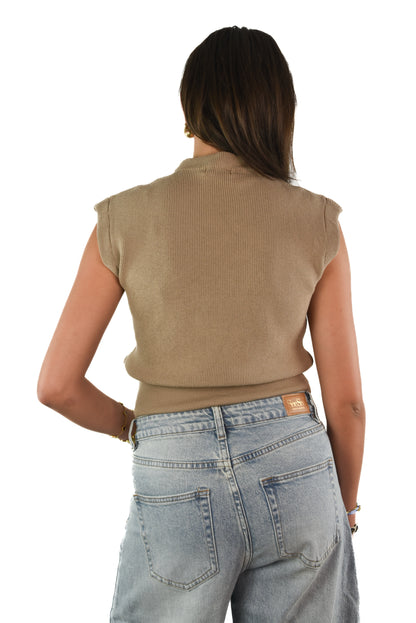 Knitted Top - Taupe