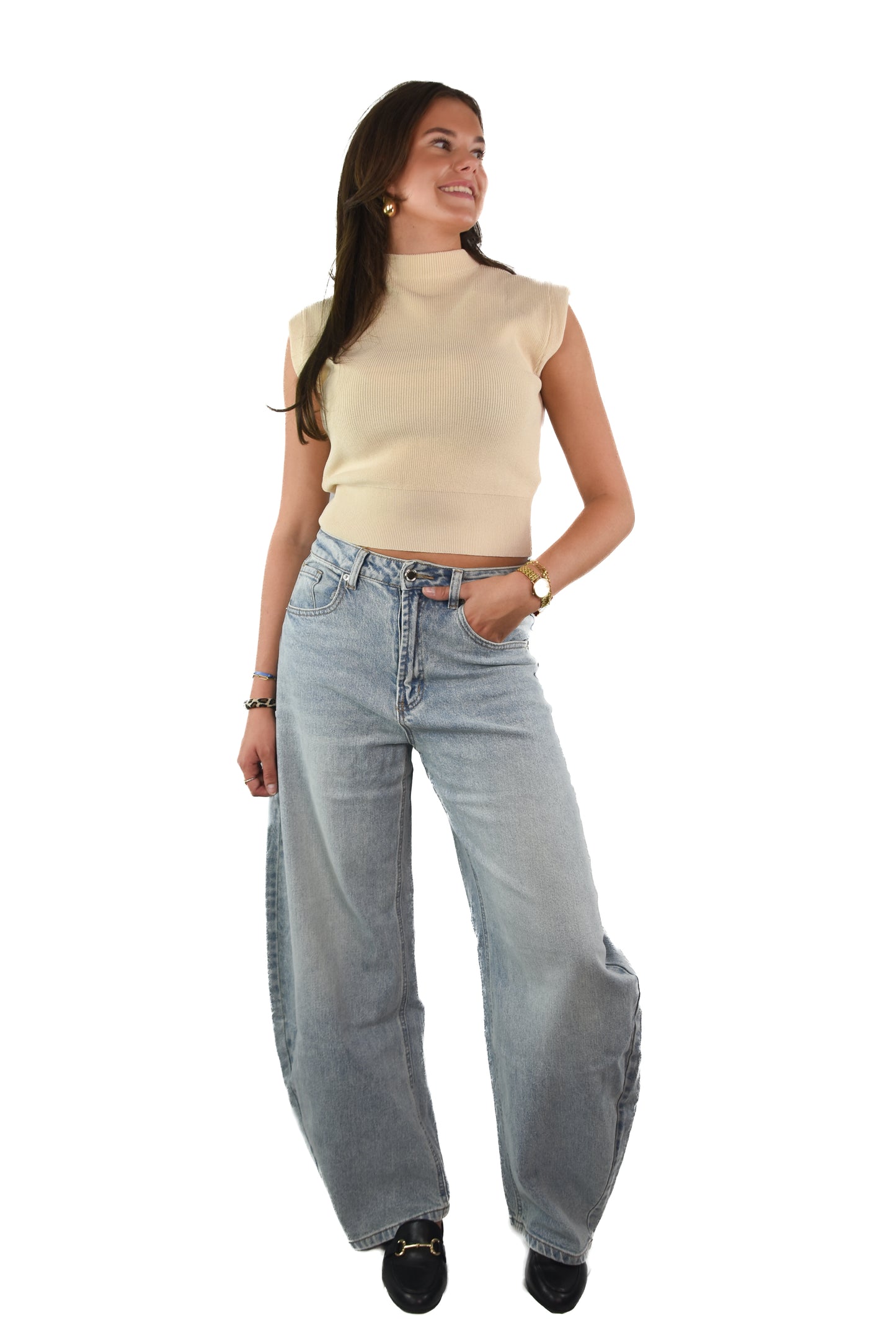 Knitted Top - Beige