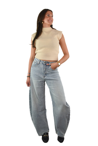 Knitted Top - Beige