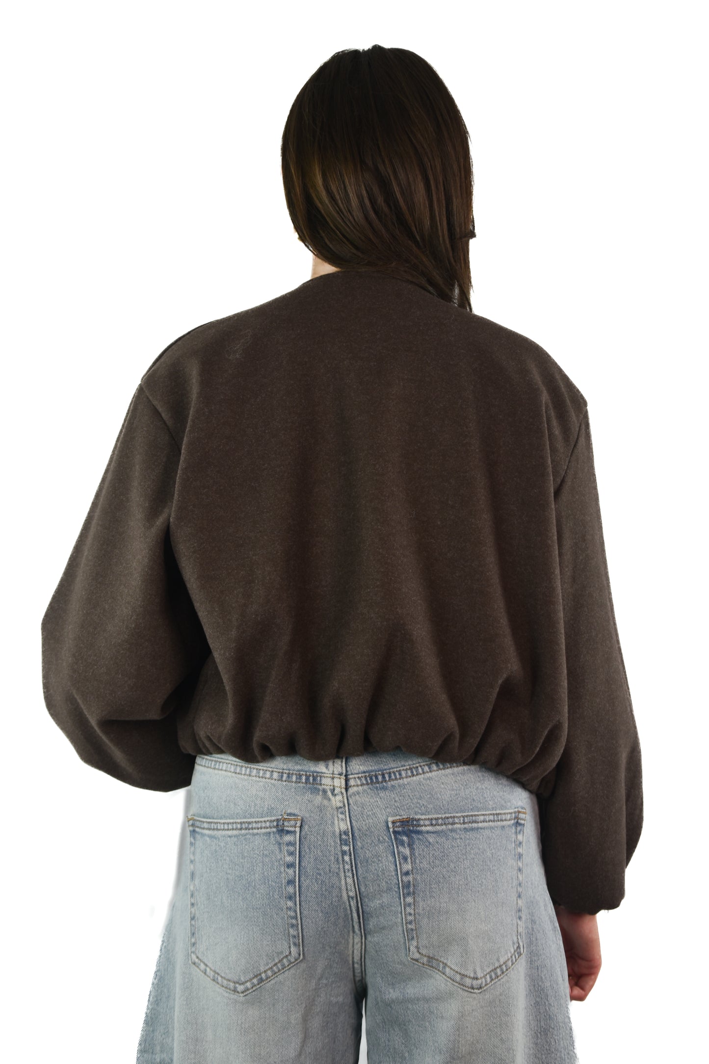 Cozy Wool Bomber - Brown