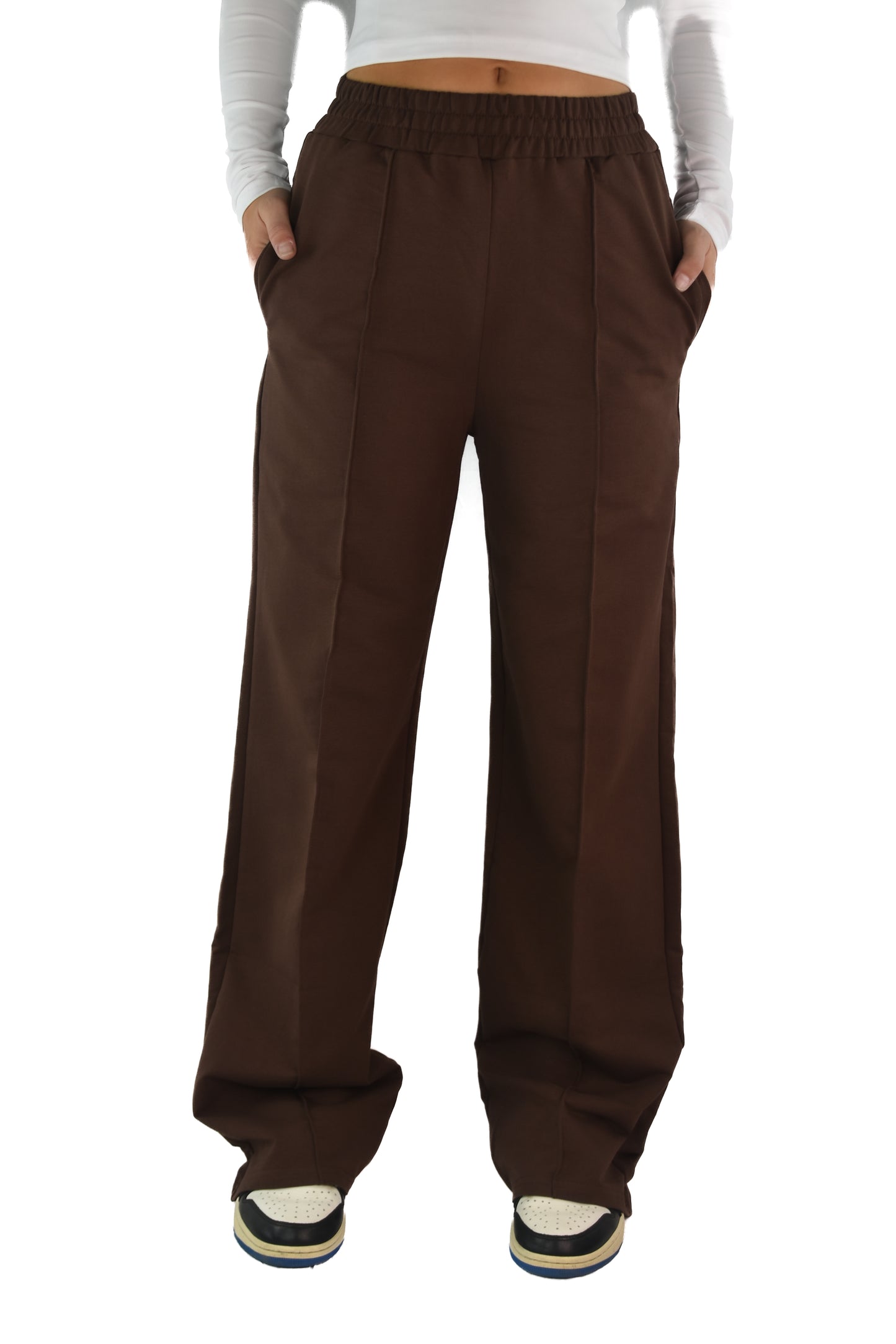 Straight Jogging Pants - Brown