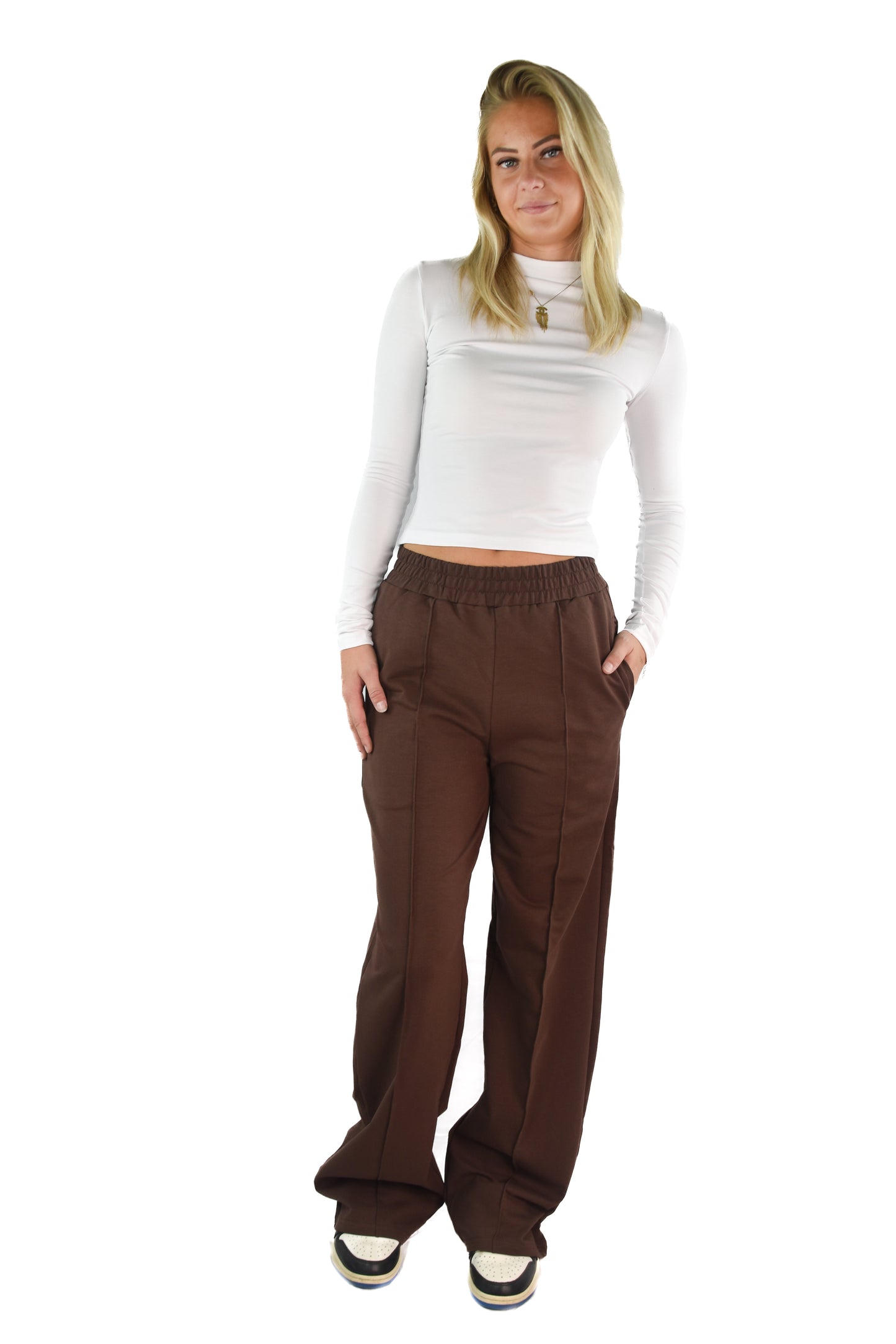 Straight Jogging Pants - Brown