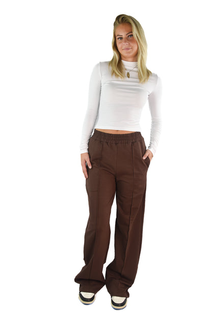 Straight Jogging Pants - Brown