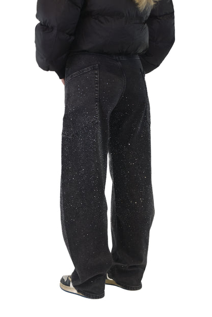 Glitter Sage Balloon Jeans