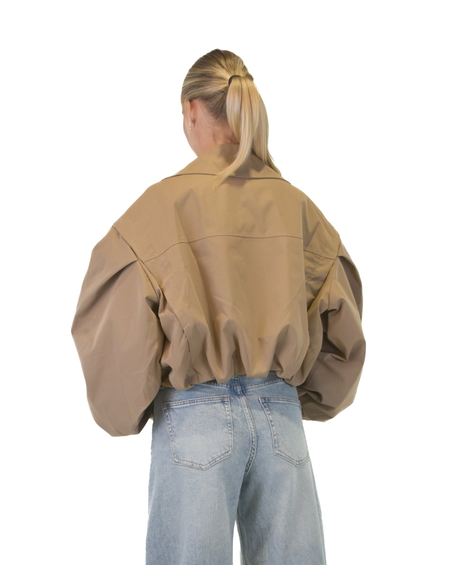 Bomber Trench Coat - Camel