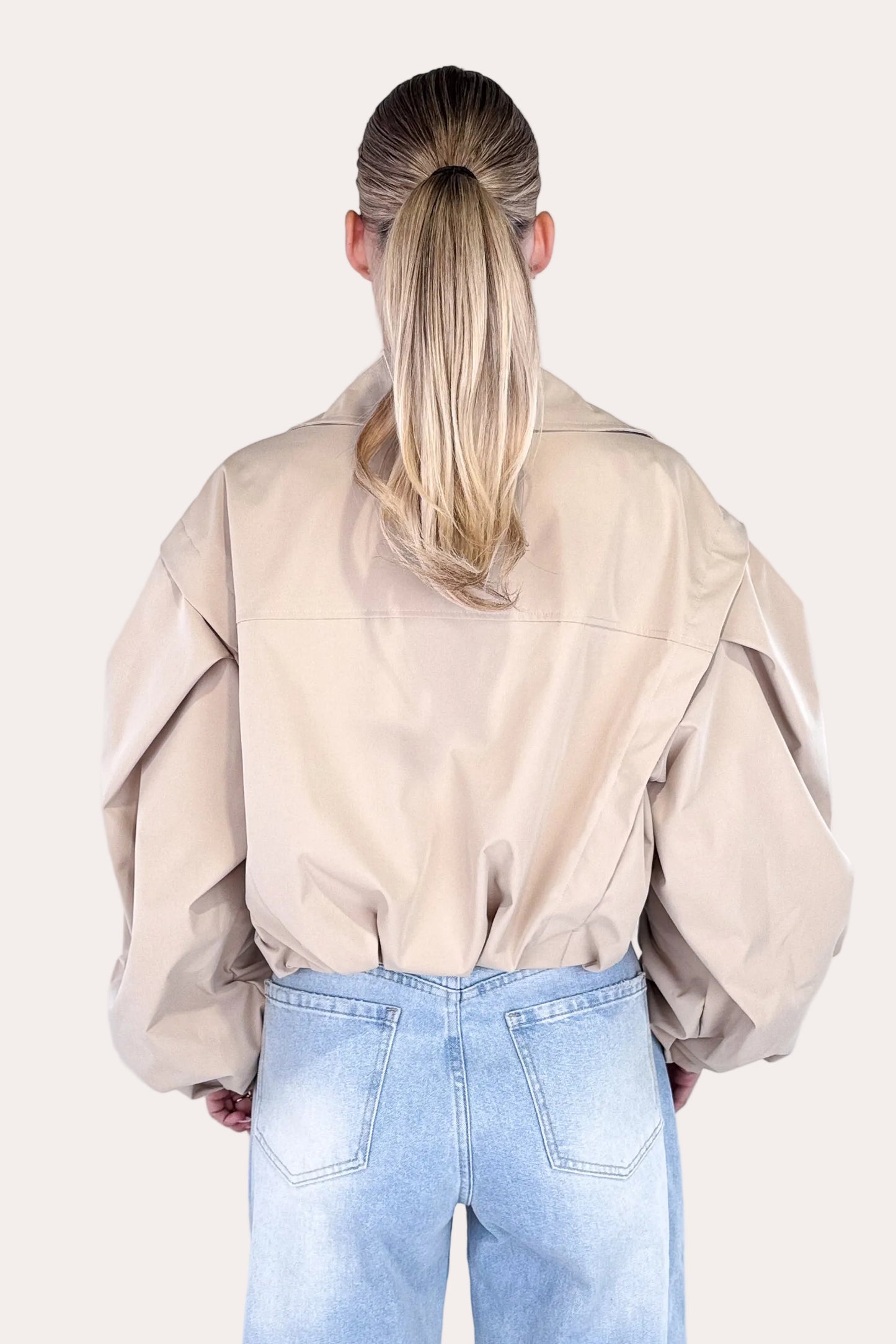 Bomber Trench Coat - Camel