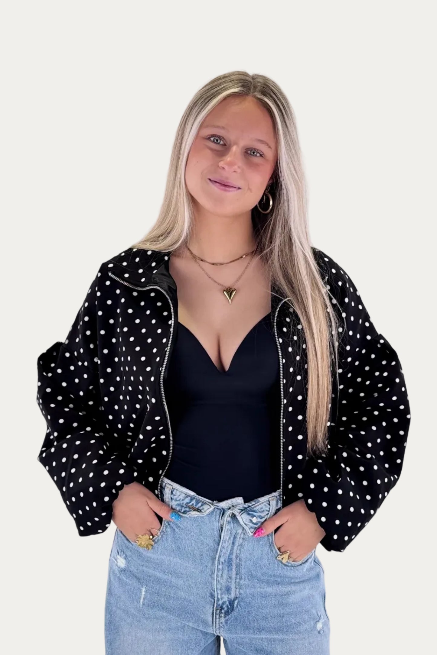 Polka Jacket - Black