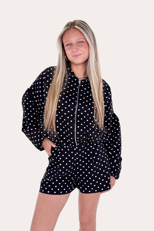Polka Shorts - Black
