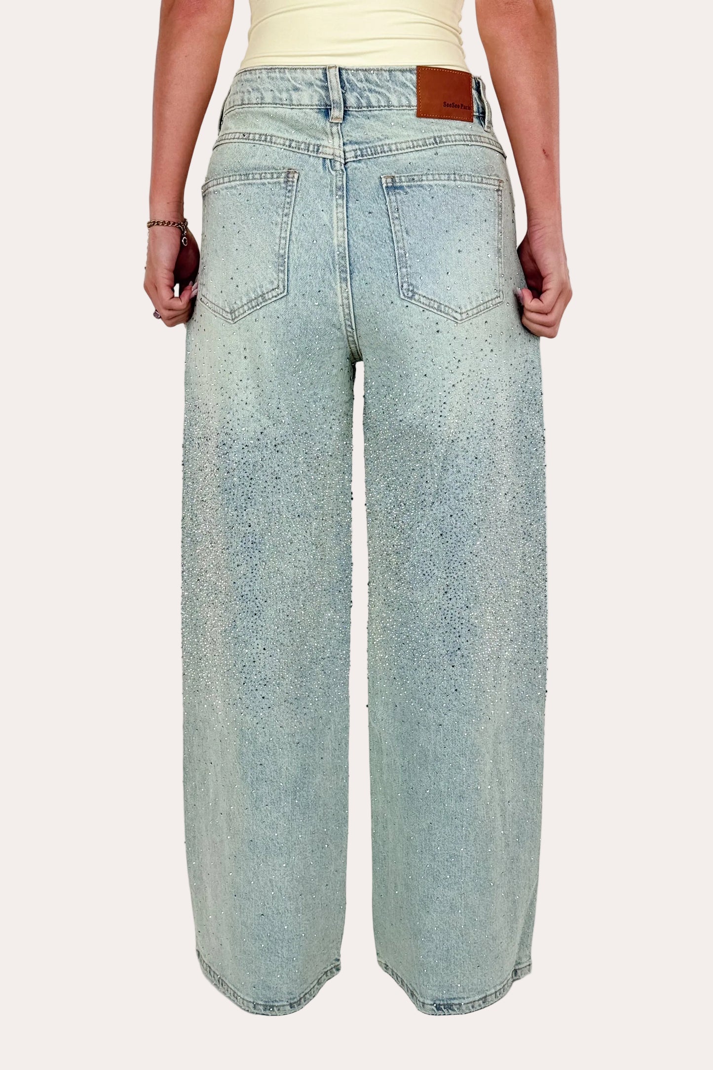 Sparkle Wide Leg Jeans