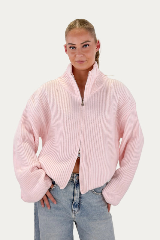 Zip Sweater - Pink