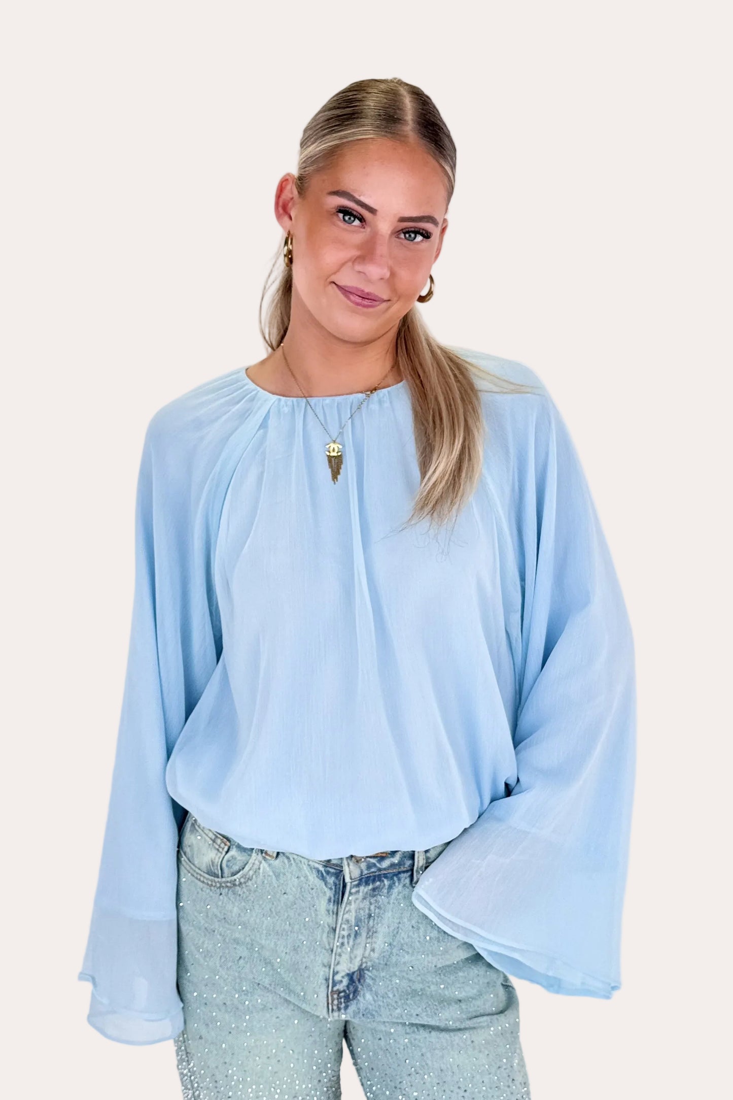 Flowy Longsleeve - Sky Blue