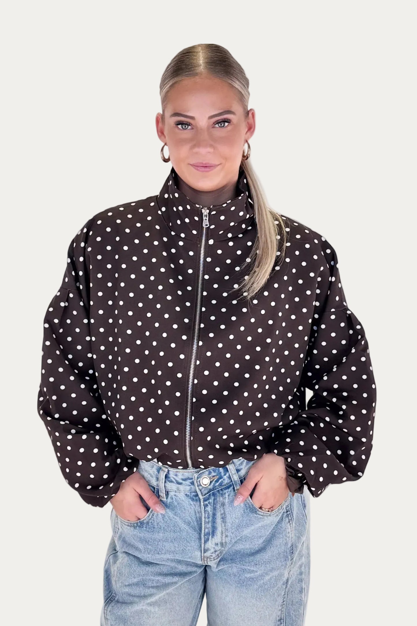 Polka Jacket - Brown