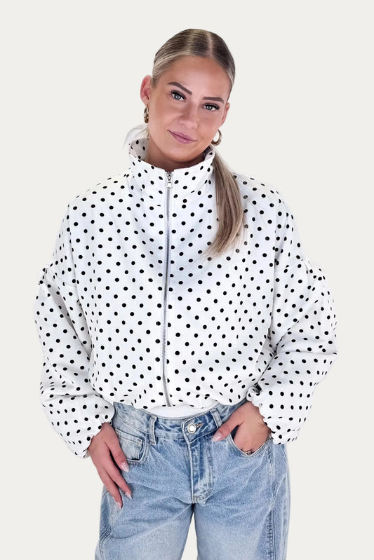 Polka Jacket - White