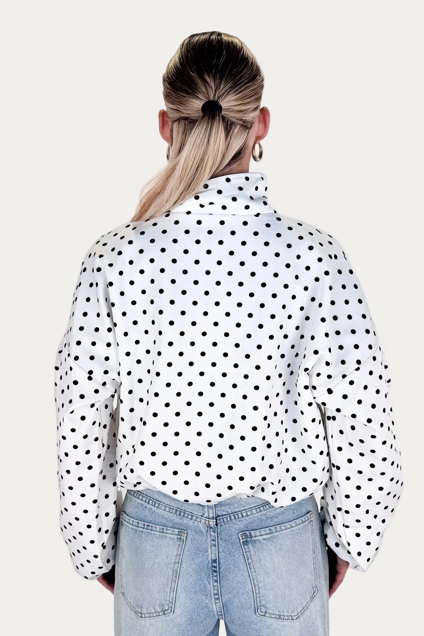 Polka Jacket - White