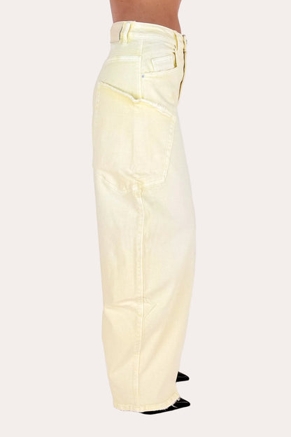 Sage Balloon Jeans - Butter Yellow