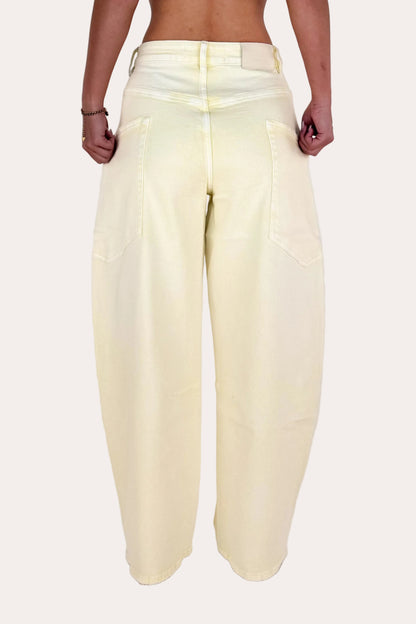 Sage Balloon Jeans - Butter Yellow